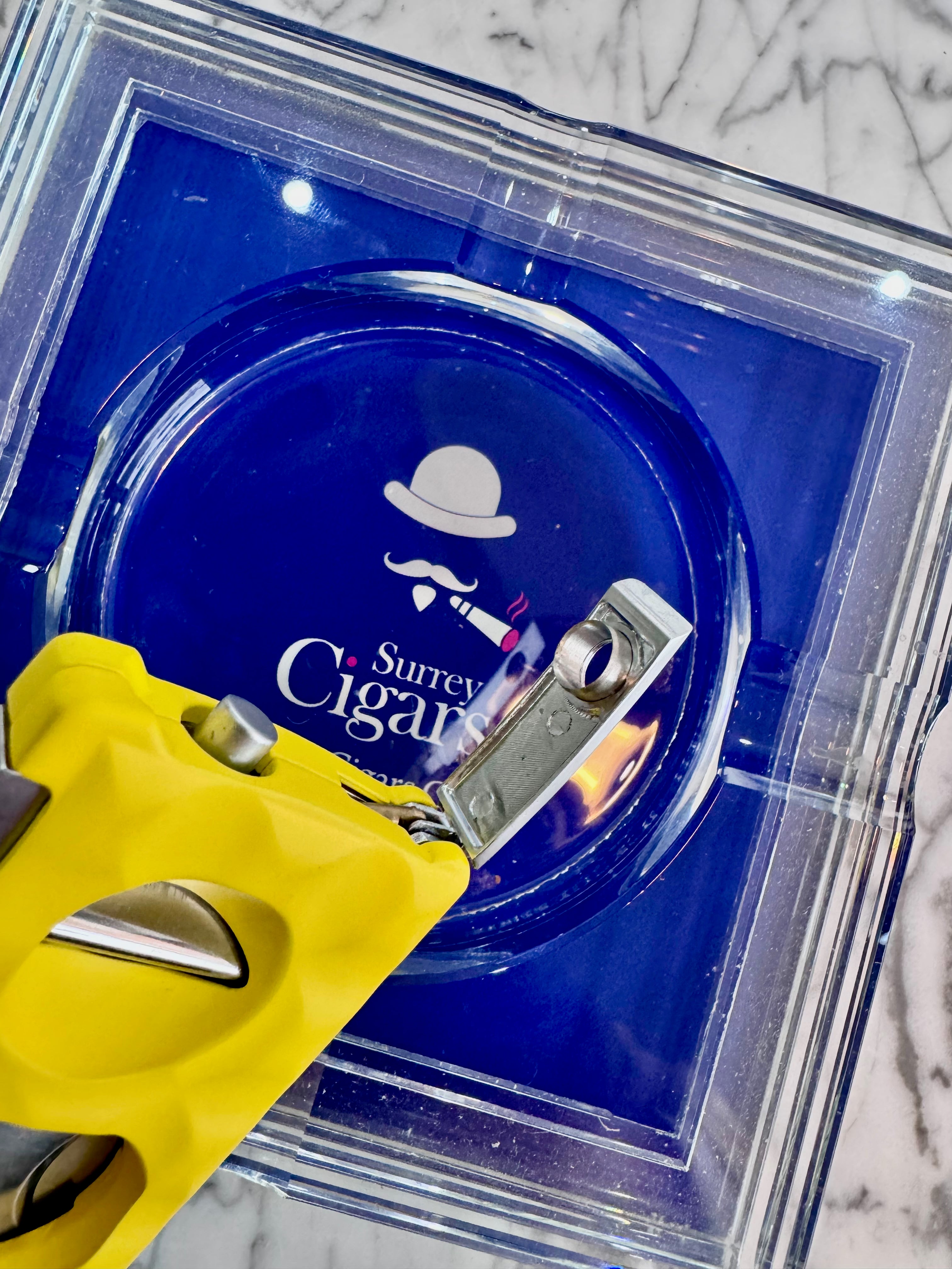 Mantis - Universal - 3 X Cigar Cutter - Straight Cut +  V-Cut + Punch Cutter in Yellow