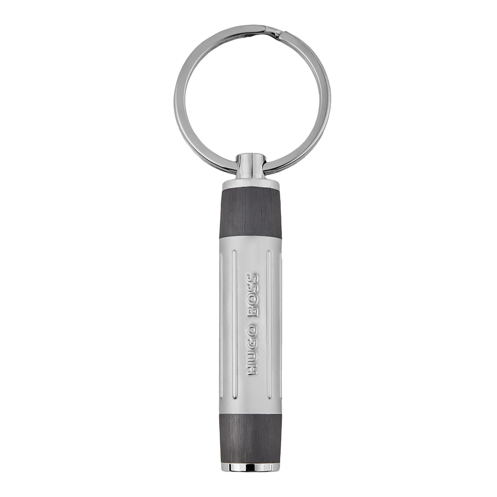 Hugo Boss Gear Ribs Keyring Gunmetal