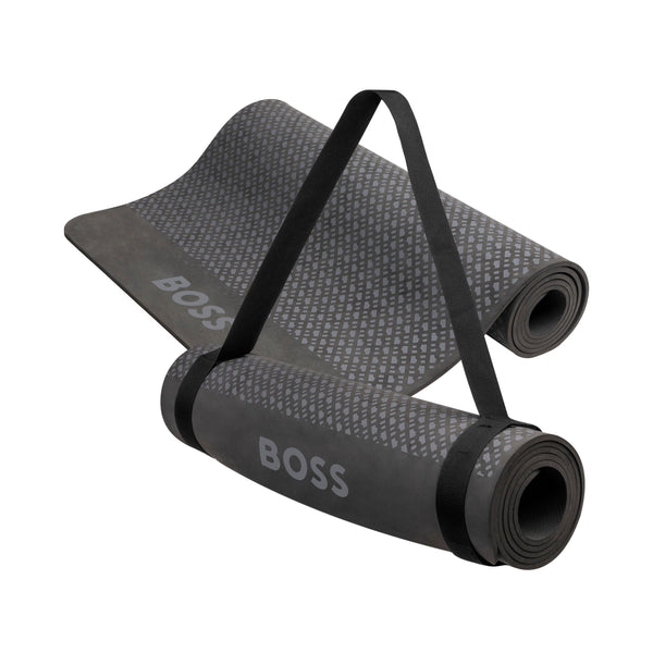 Hugo Boss Monogram Dark Grey Yoga Mat