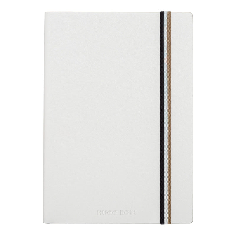 Hugo Boss Iconic White Lined Notebook A5