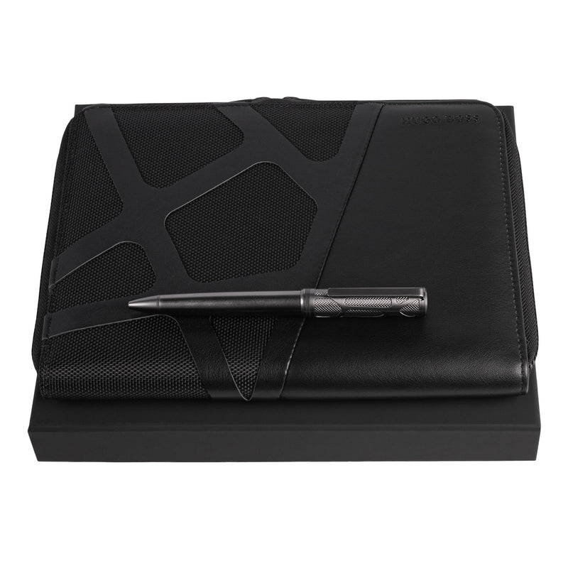 Hugo Boss Set Craft Ballpoint Pen And Craft Conference Folder A5