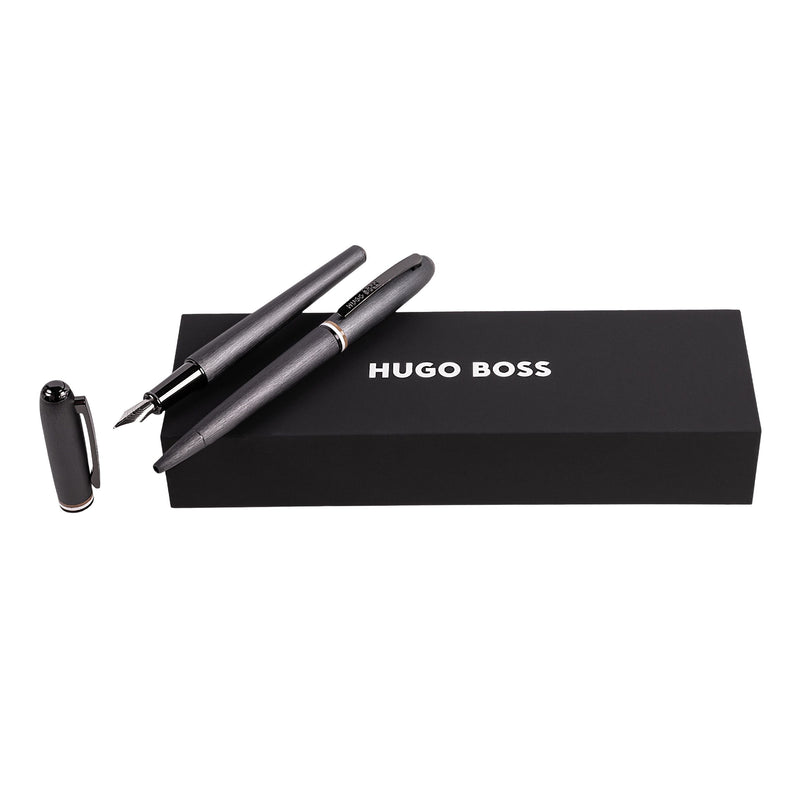 Hugo Boss Set Contour Fountain Pen And Contour Ballpoint Pen