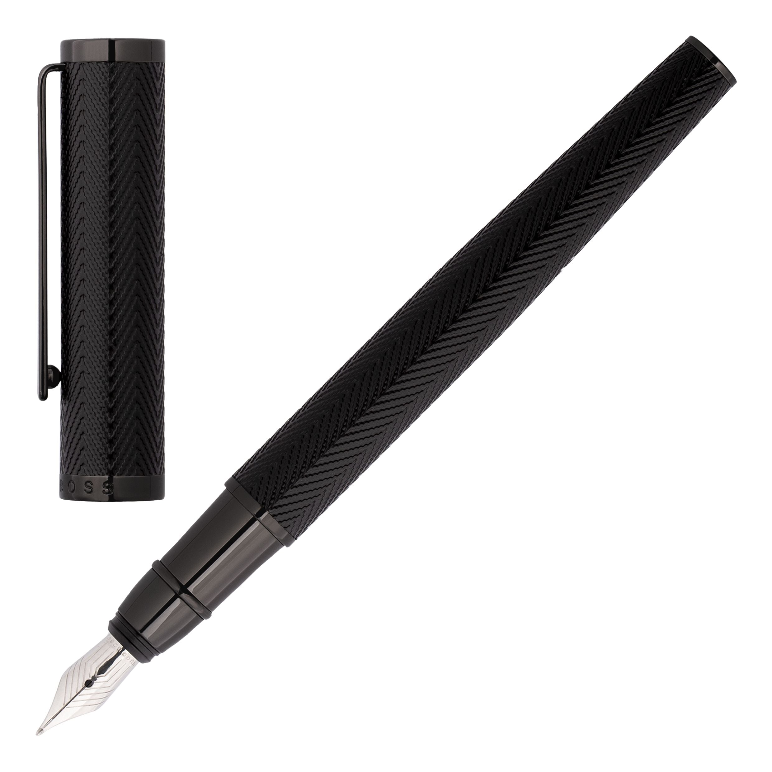 Hugo Boss Formation Herringbone Fountain Pen Gun