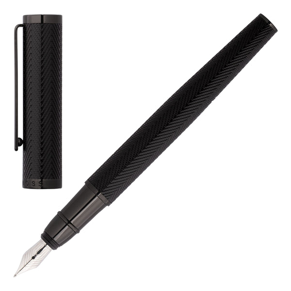 Hugo Boss Formation Herringbone Fountain Pen Gun