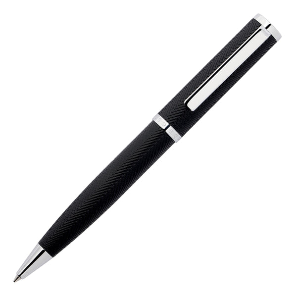 Hugo Boss Formation Herringbone Ballpoint Pen Chrome