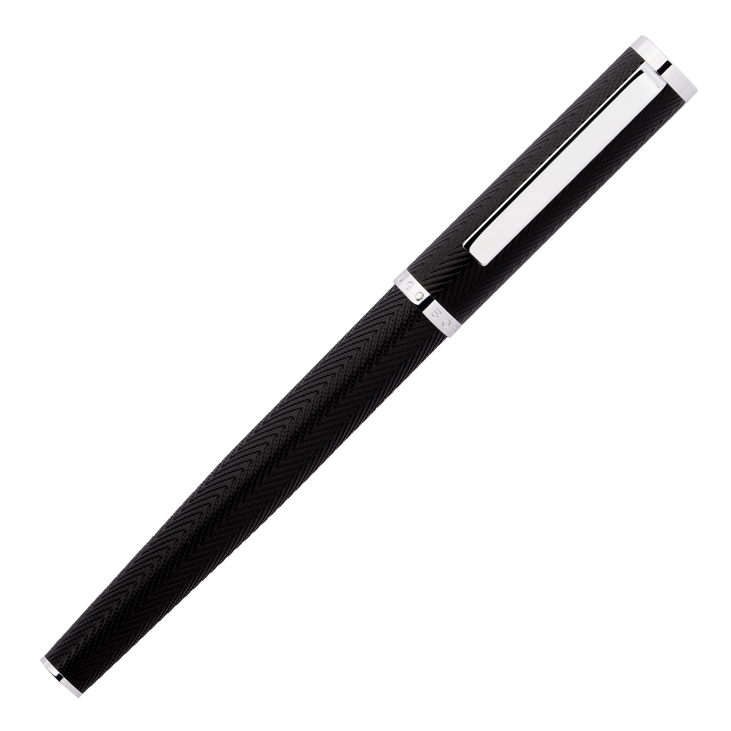 Hugo Boss Formation Herringbone Rollerball Pen Chrome