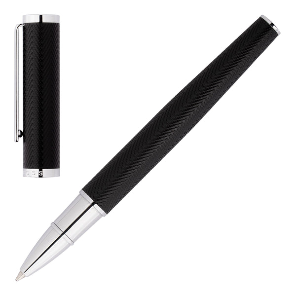 Hugo Boss Formation Herringbone Rollerball Pen Chrome