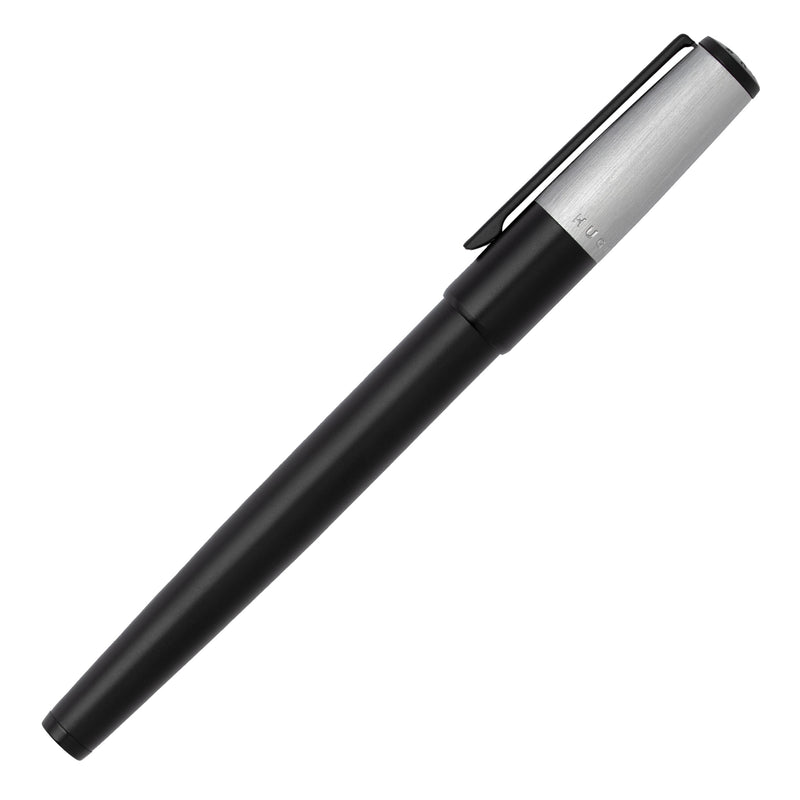 Hugo Boss Gear Minimal Fountain Pen Black And Chrome