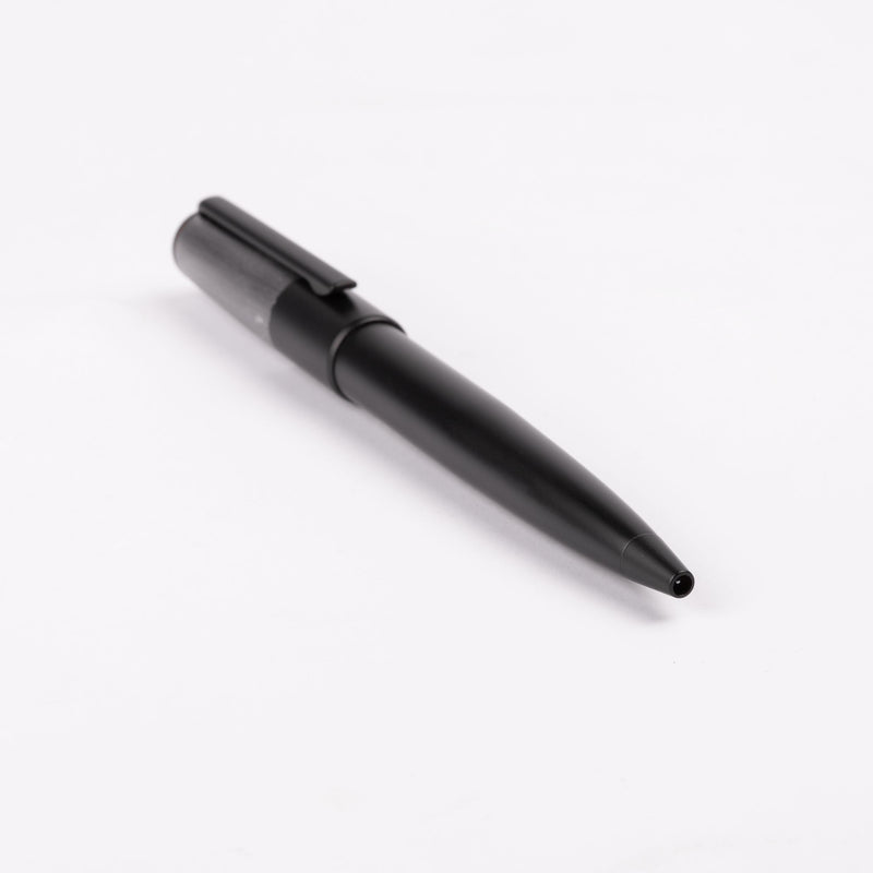 Hugo Boss Gear Minimal Ballpoint Pen Black And Chrome