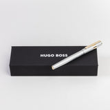Hugo Boss Gear Pinstripe Fountain Pen Silver And Gold