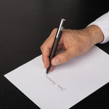 Hugo Boss Gear Pinstripe Ballpoint Pen Black And Chrome