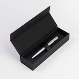 Hugo Boss Gear Pinstripe Ballpoint Pen Silver And Gold