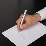 Hugo Boss Gear Pinstripe Ballpoint Pen Silver And Gold