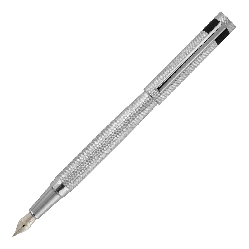 Hugo Boss Loop Diamond Fountain Pen Chrome