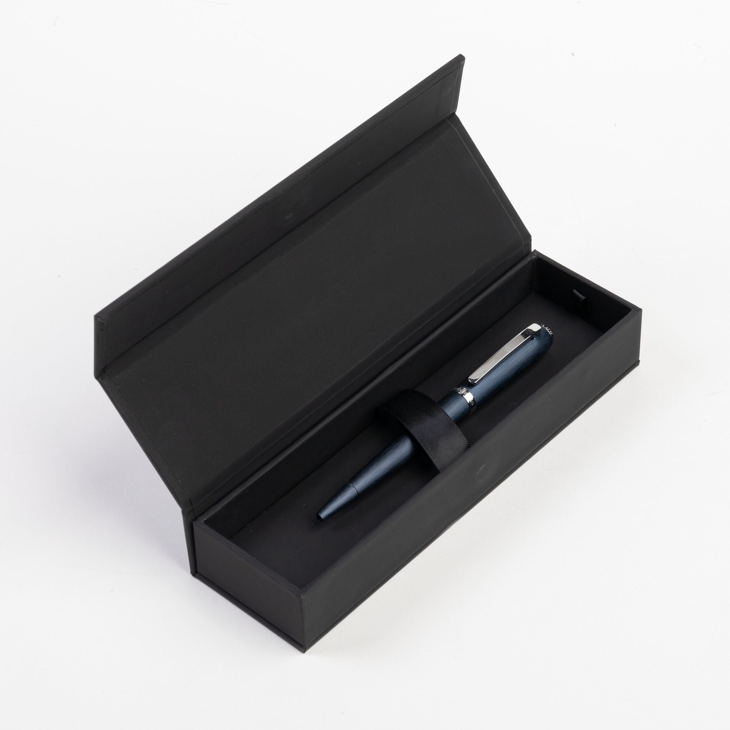 Hugo Boss Contour Brushed Ballpoint Pen Navy