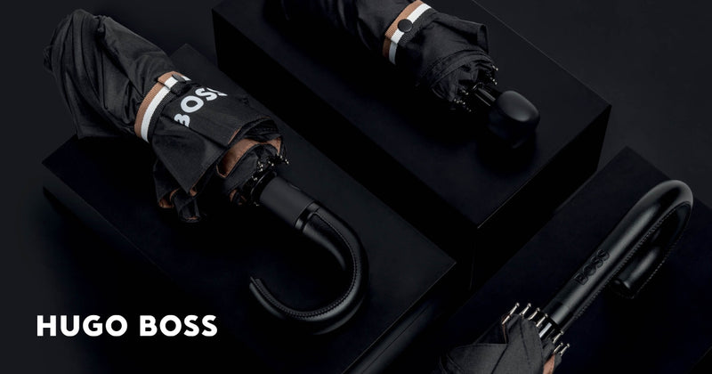 Hugo Boss Umbrella Iconic Black Pocket