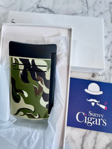 ST Dupont Maxijet Blue torch flame Matt Camo Khaki  020150