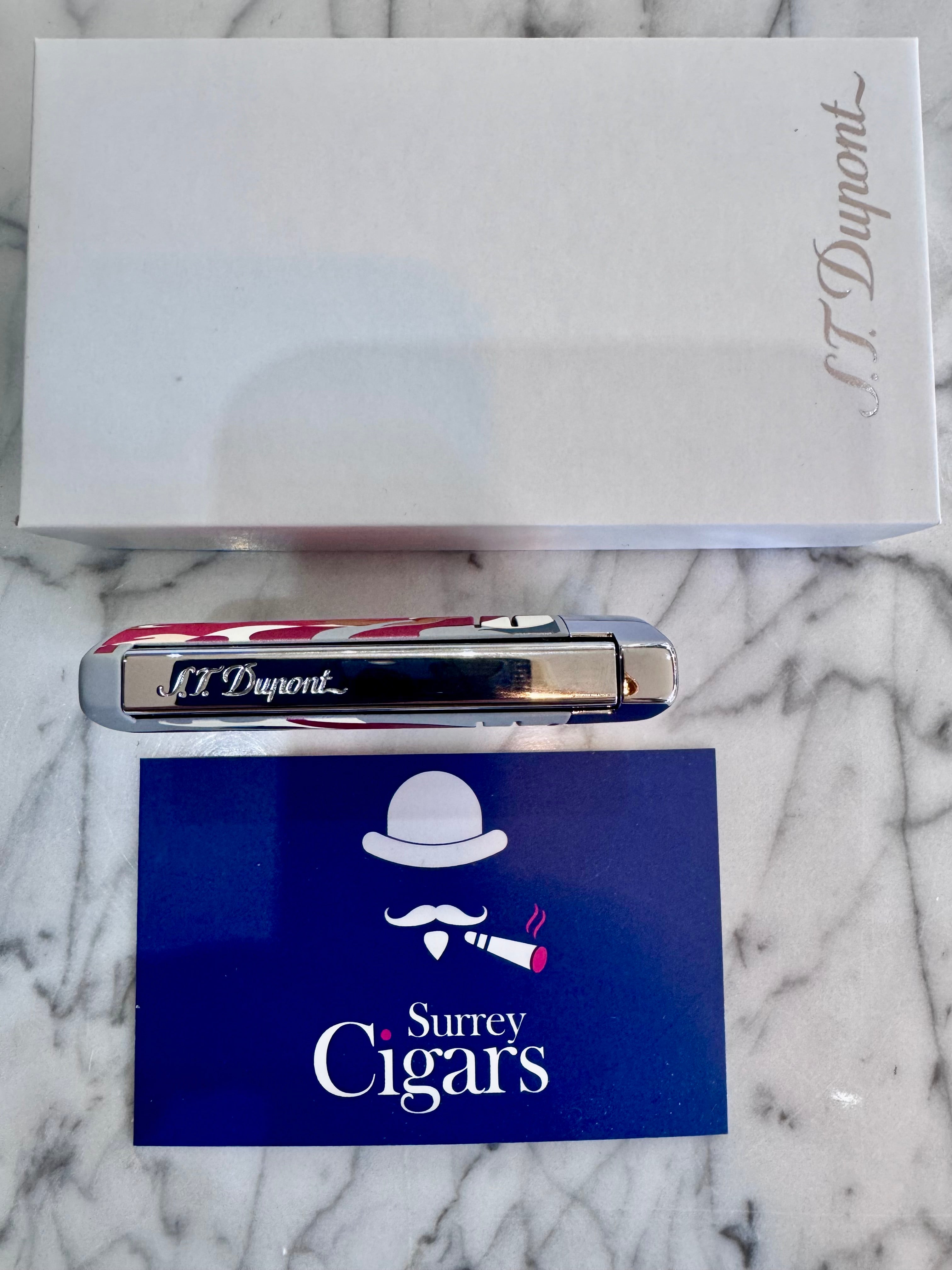 S.T. Dupont Maxijet Blue Torch Flame Matte Camo Red 020151