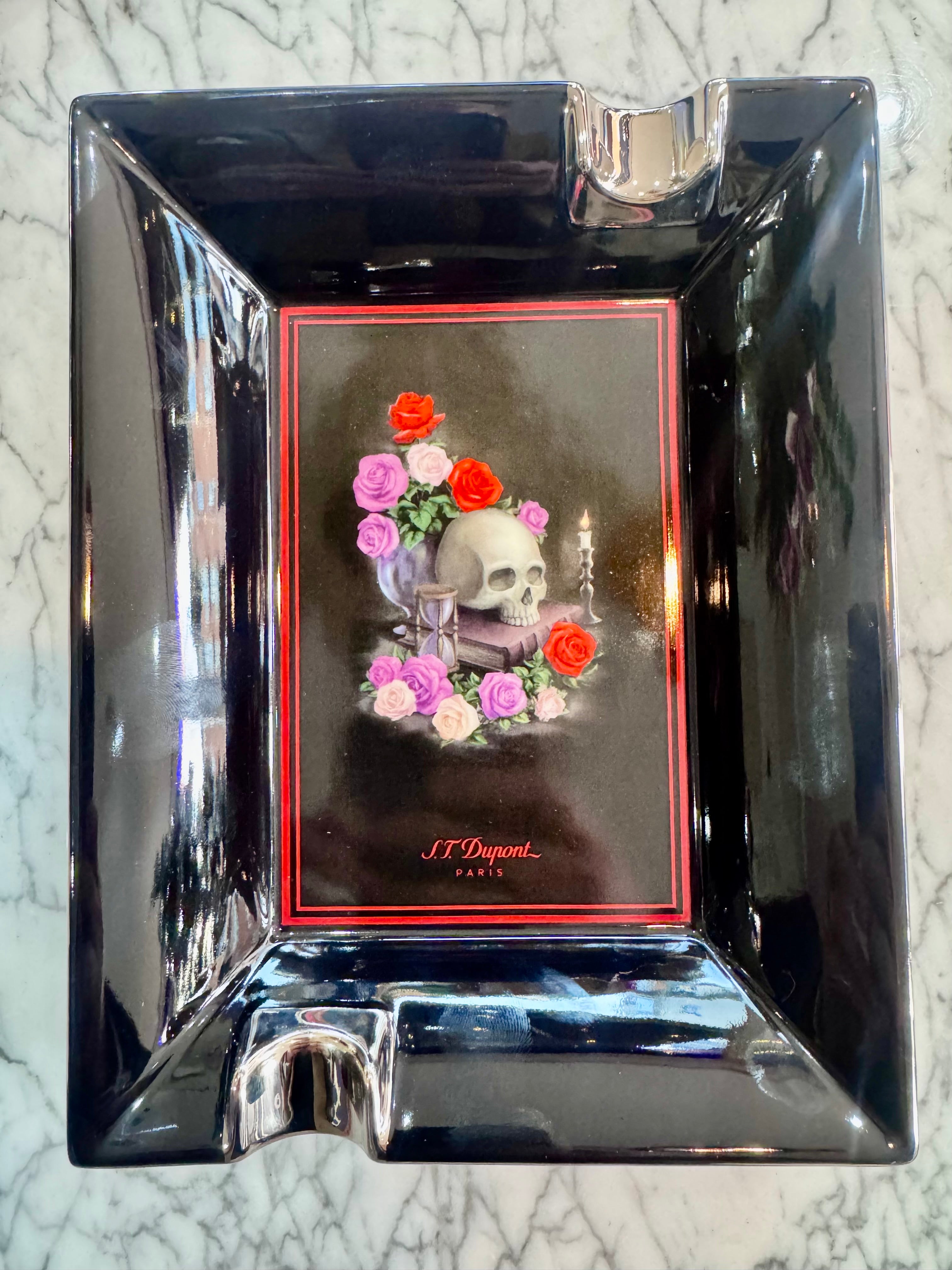 ST Dupont Cigar Ashtray Memento Mori black  006494