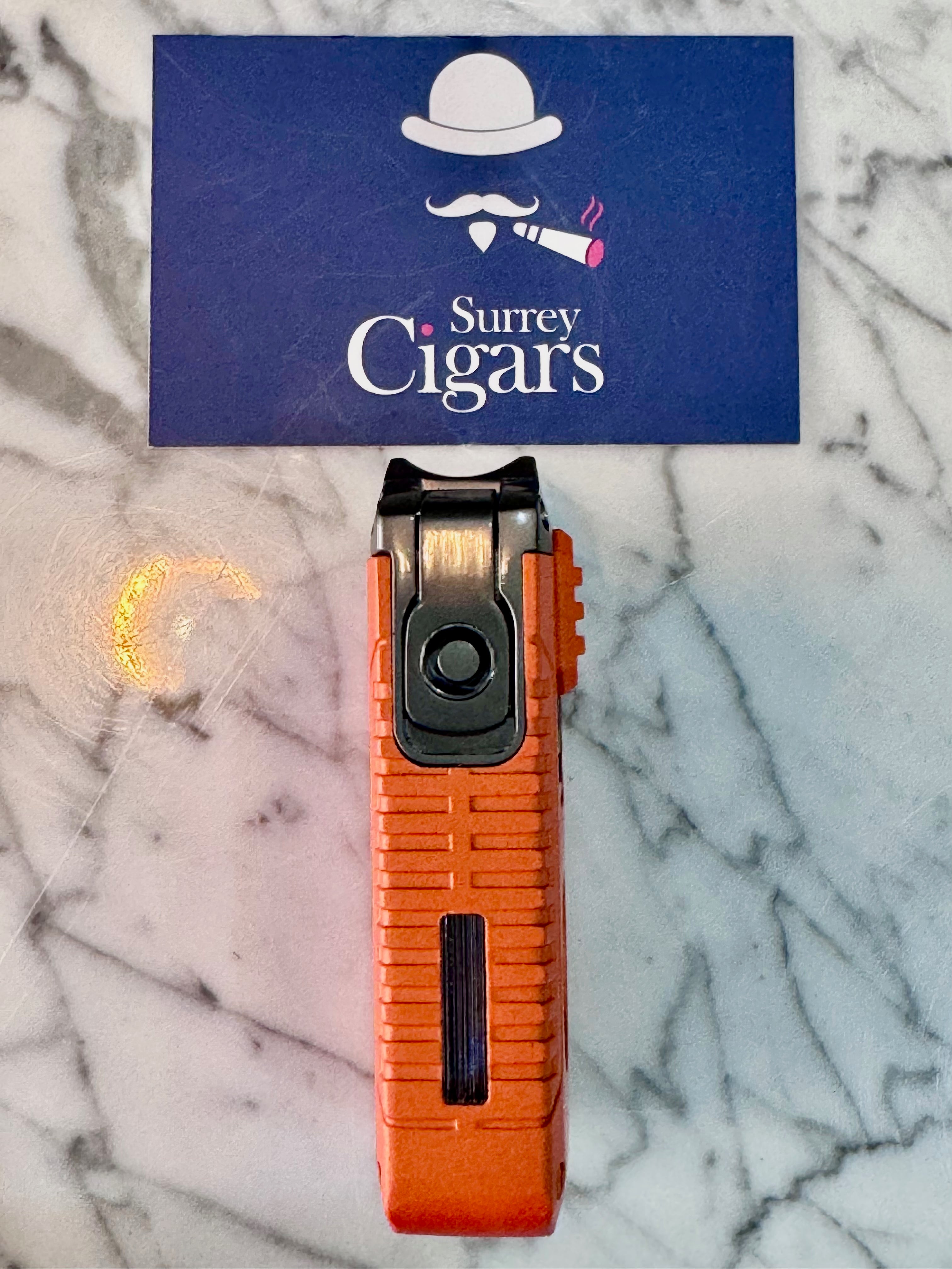 Mantis - Omni Multifunction Triple Jet Flame Lighter with V cutter, Cigar Punch Cutter, Draw enhancer and Cigar stand.  Blue