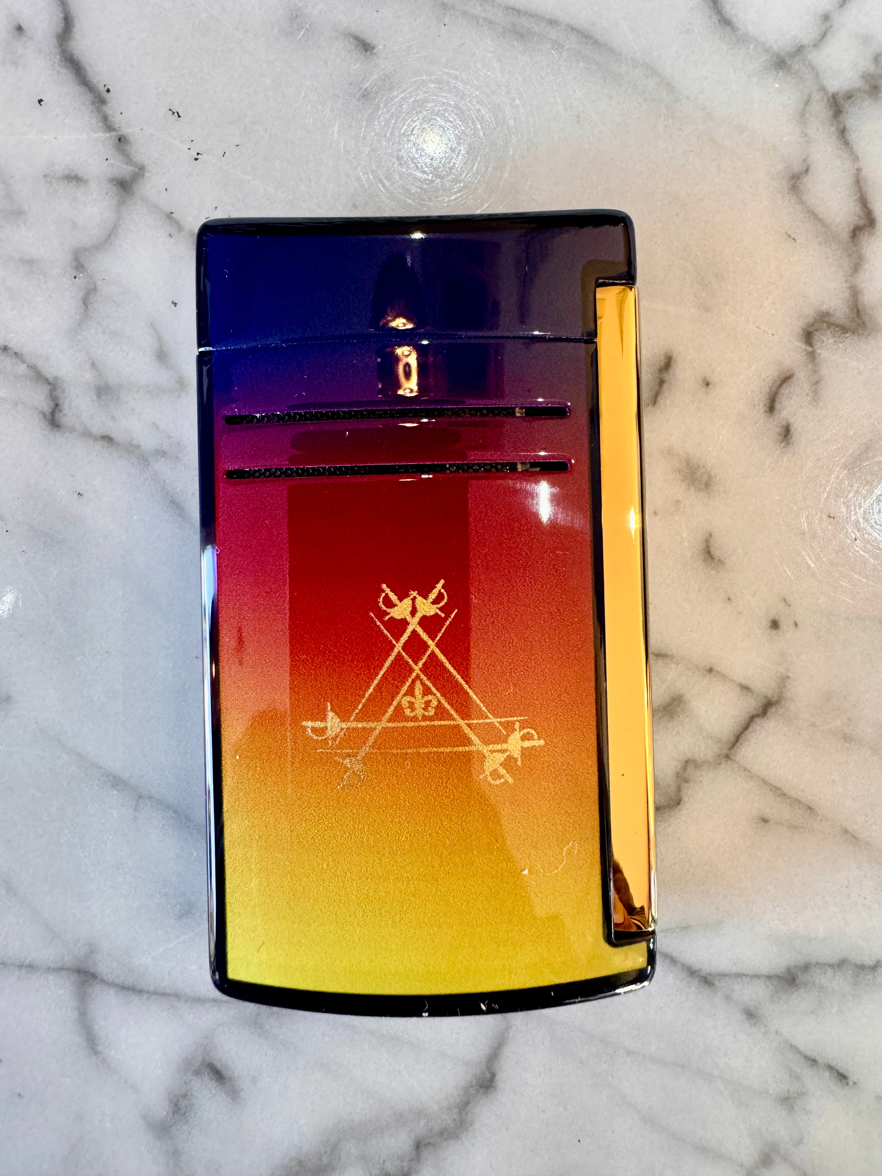 S.T. Dupont Maxijet Lacquered lighter Montecristo l' Aurore Violet Limited Edition - D020034