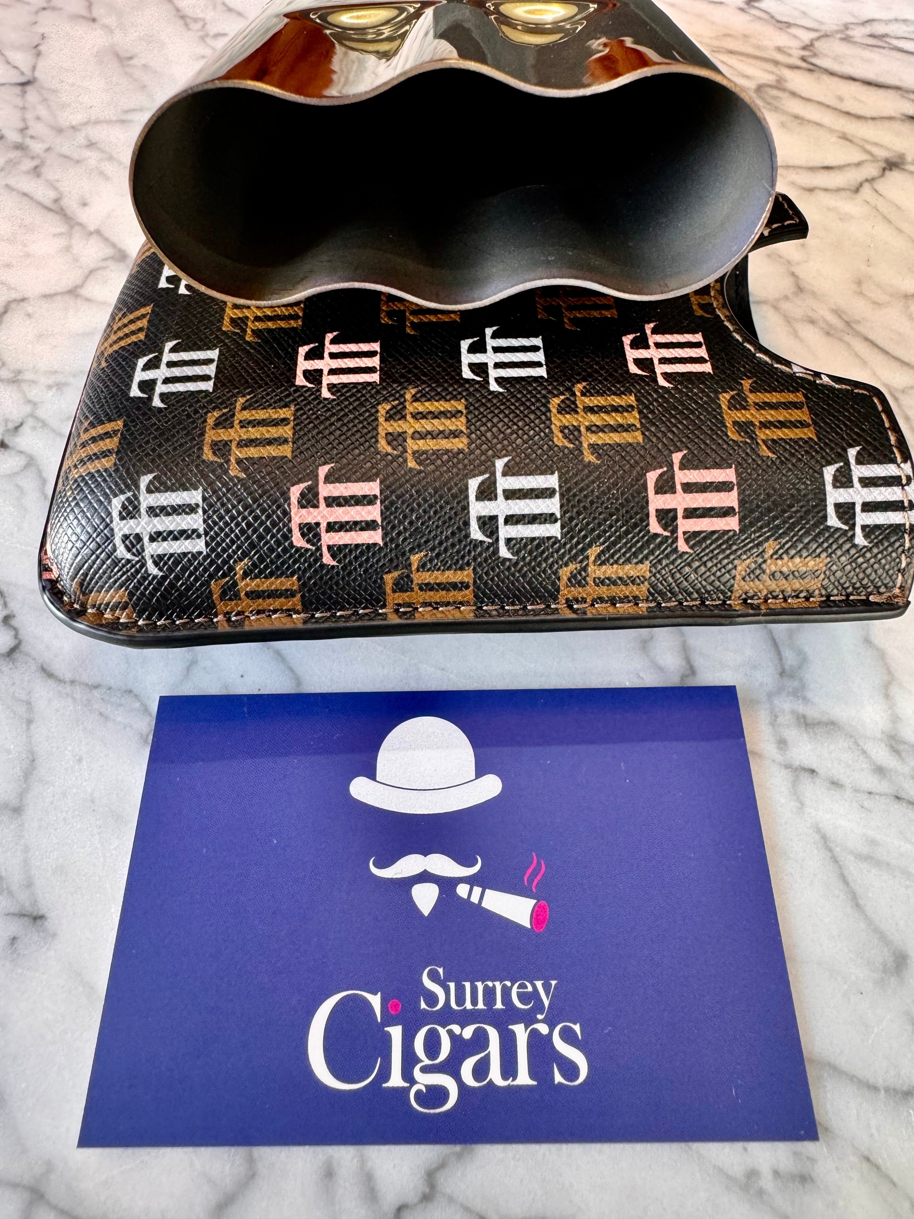 S.T. Dupont 3 cigar case Leather case Trinidad Black
