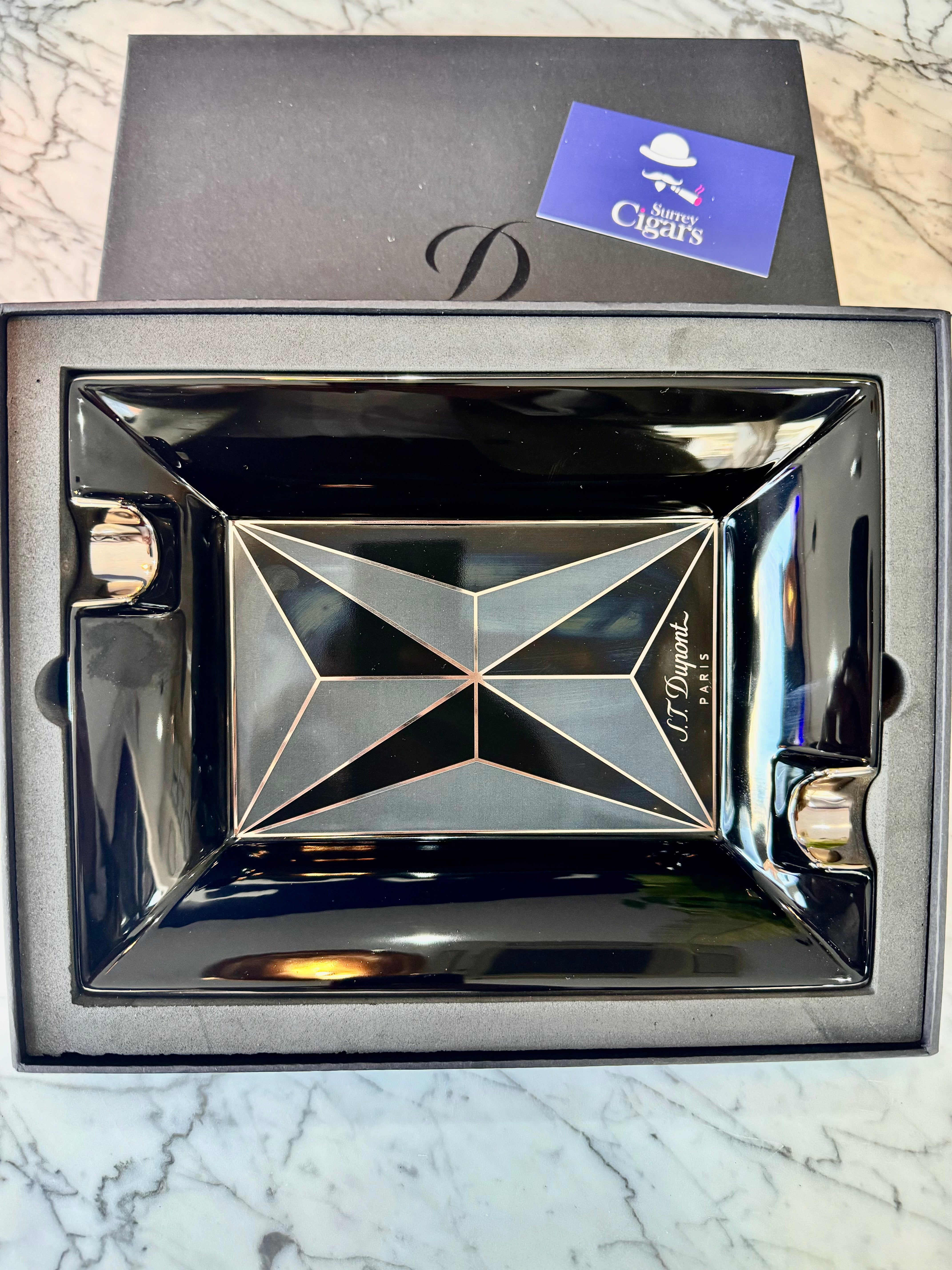 S.T. Dupont Ashtray Porcelain Fire X Black - 006470