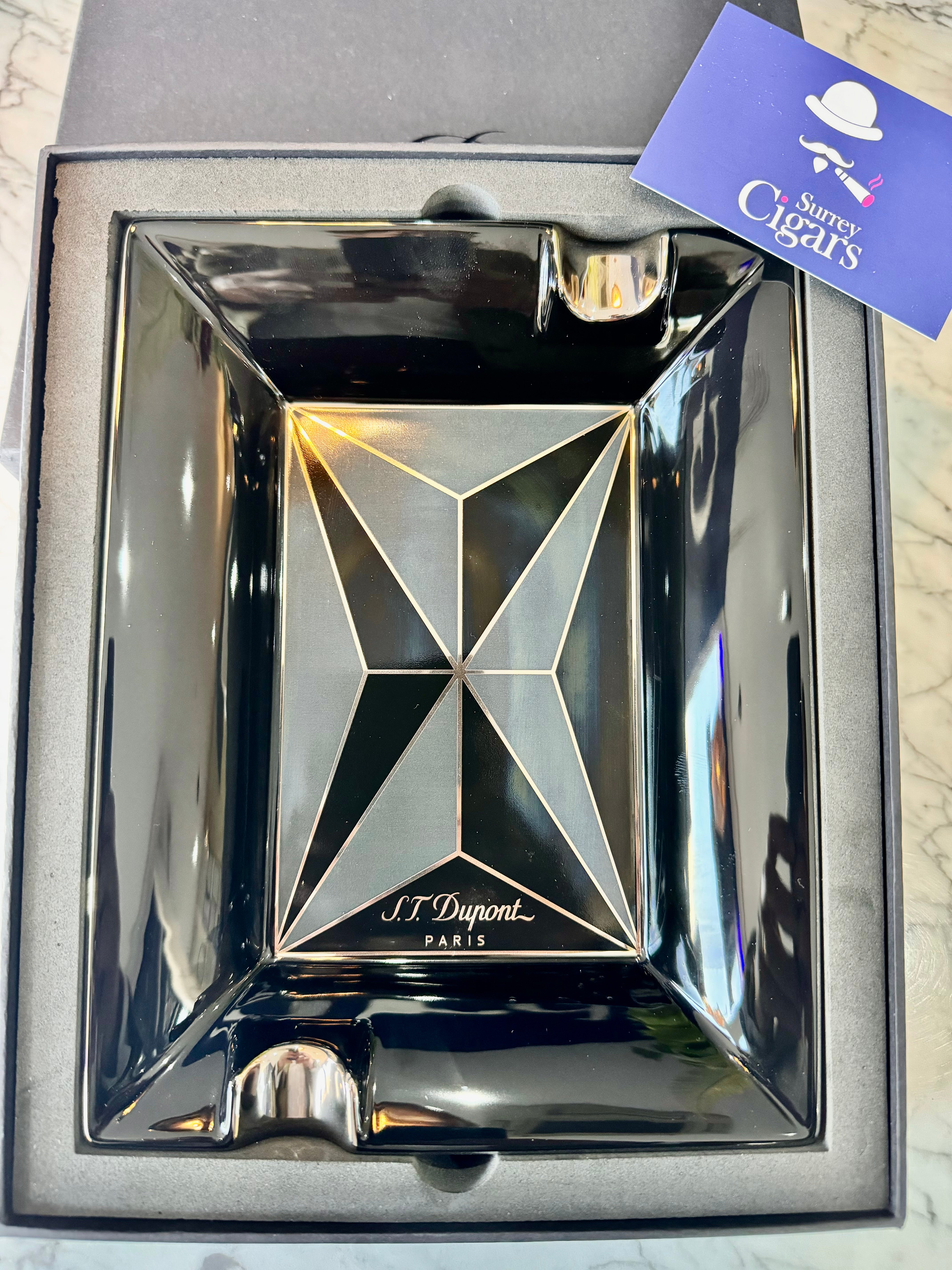 S.T. Dupont Ashtray Porcelain Fire X Black - 006470