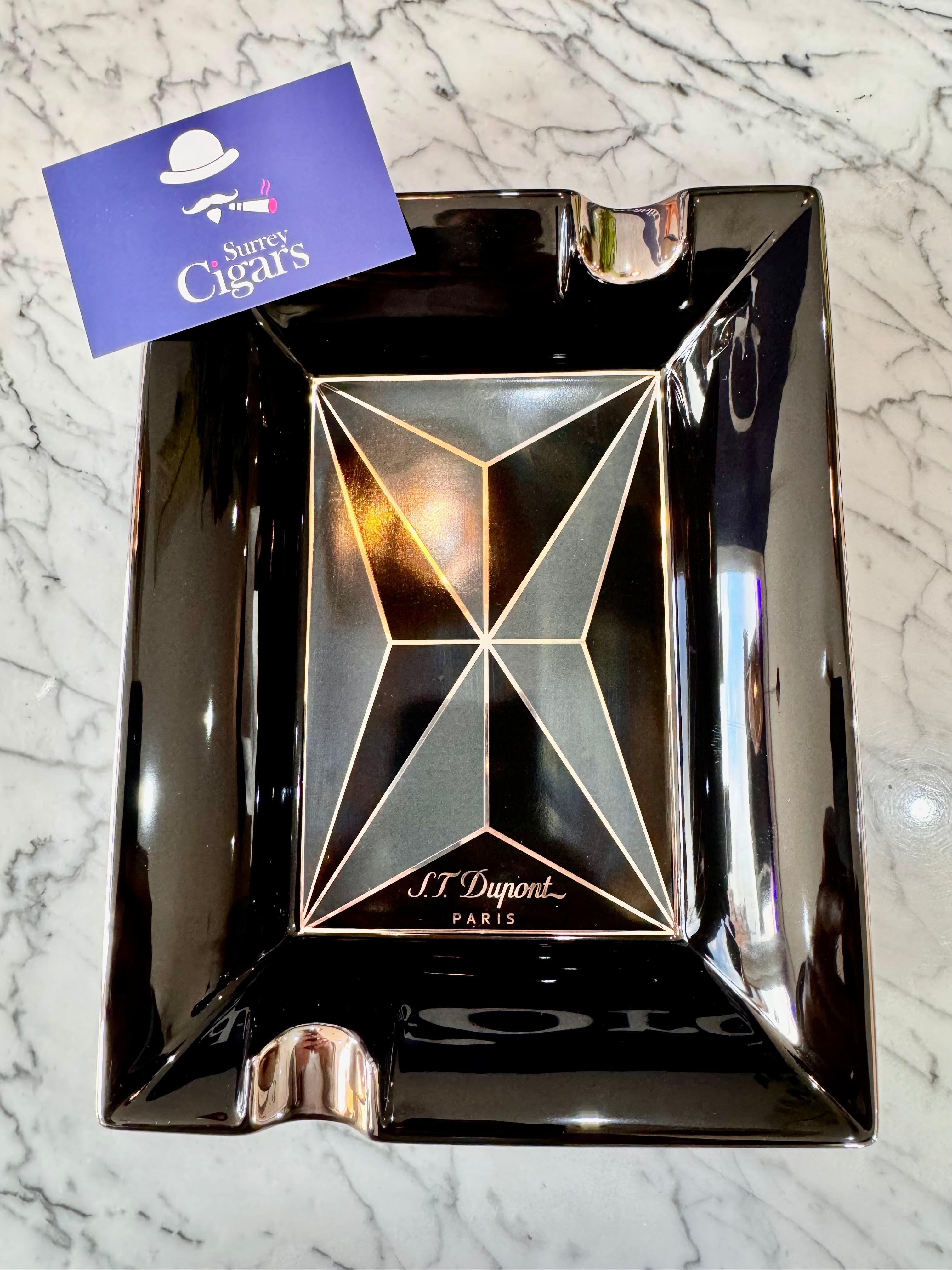 S.T. Dupont Ashtray Porcelain Fire X Black - 006470