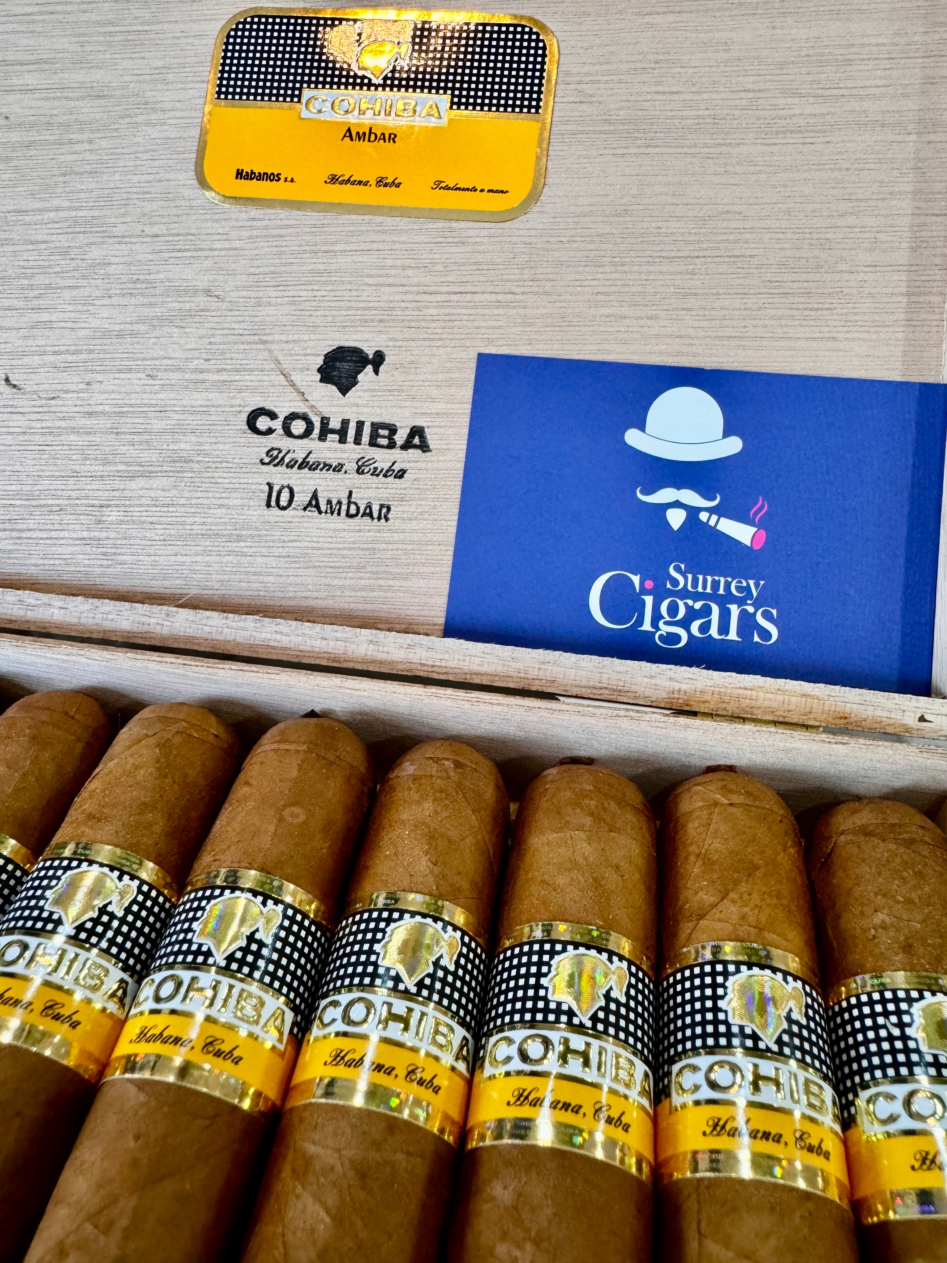 NEW Cohiba Ambar (Box of 10 Cigars)  #2 Cigar of the Year 2025 by the Cigar Aficionado
