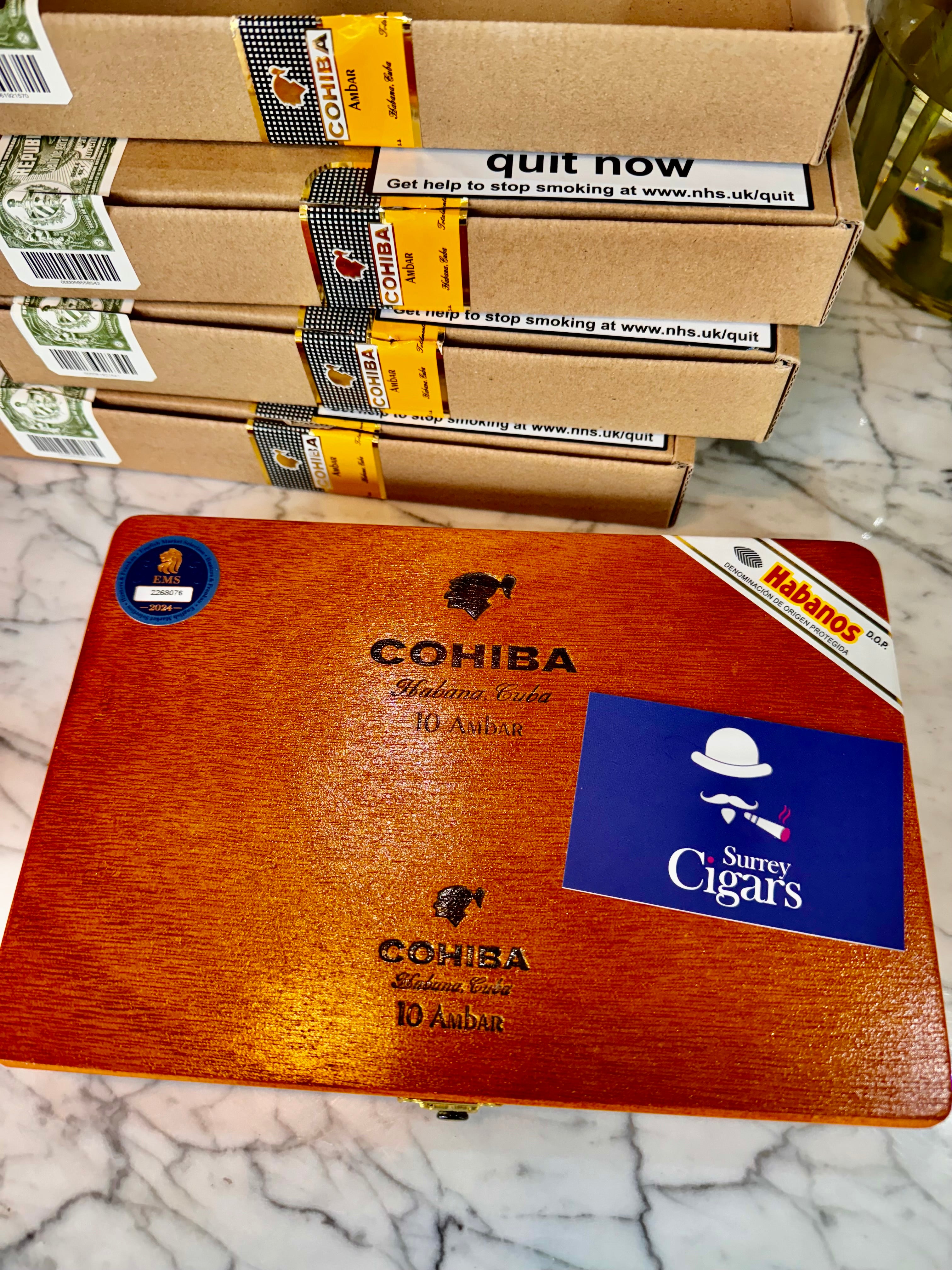NEW Cohiba Ambar (Box of 10 Cigars)  #2 Cigar of the Year 2025 by the Cigar Aficionado