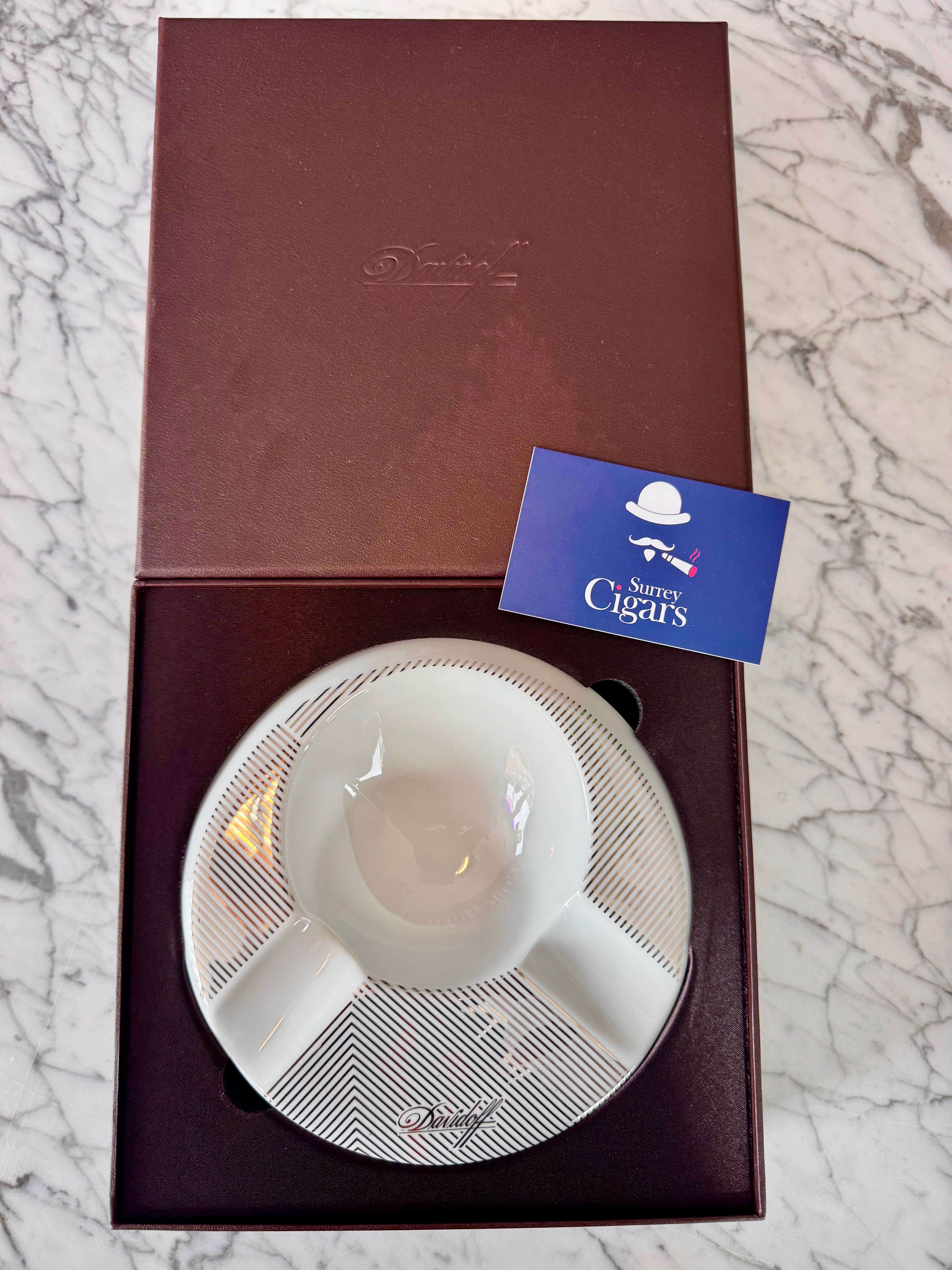 Davidoff 2 Cigar Round Porcelain Ashtray