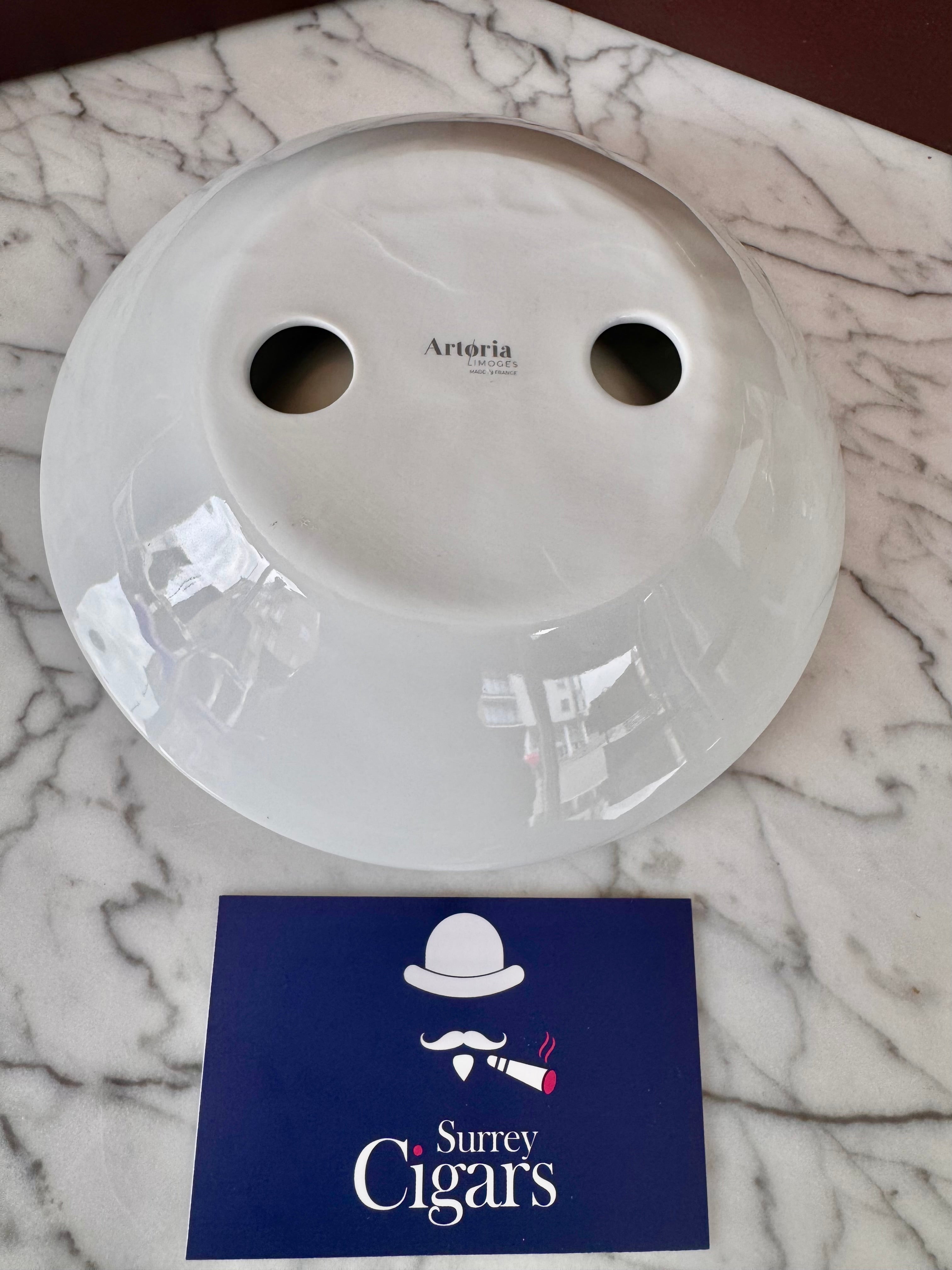 Davidoff 2 Cigar Round Porcelain Ashtray