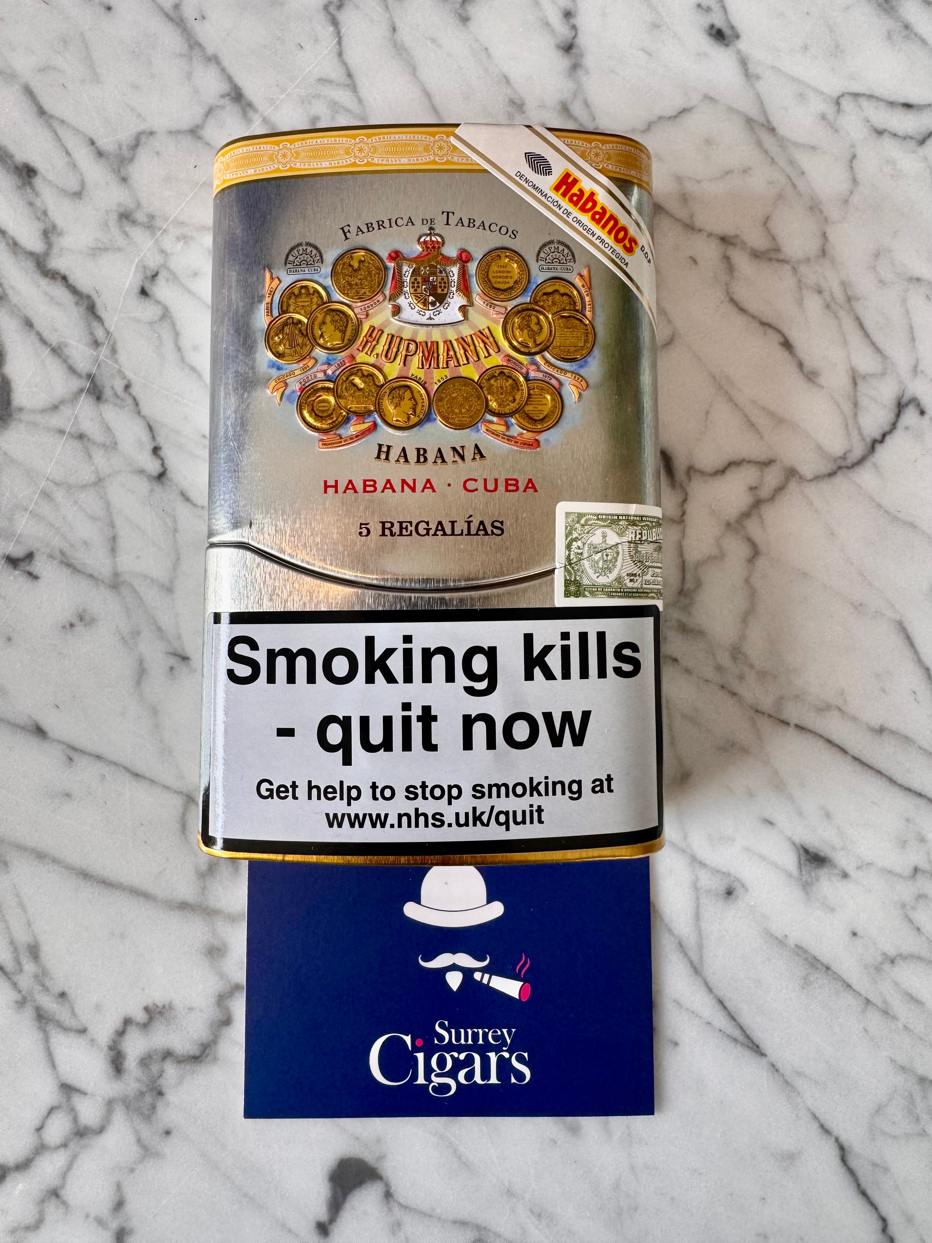 H. Upmann Regalia Linea Retro Collection Cigars - Tin of 5 cigars