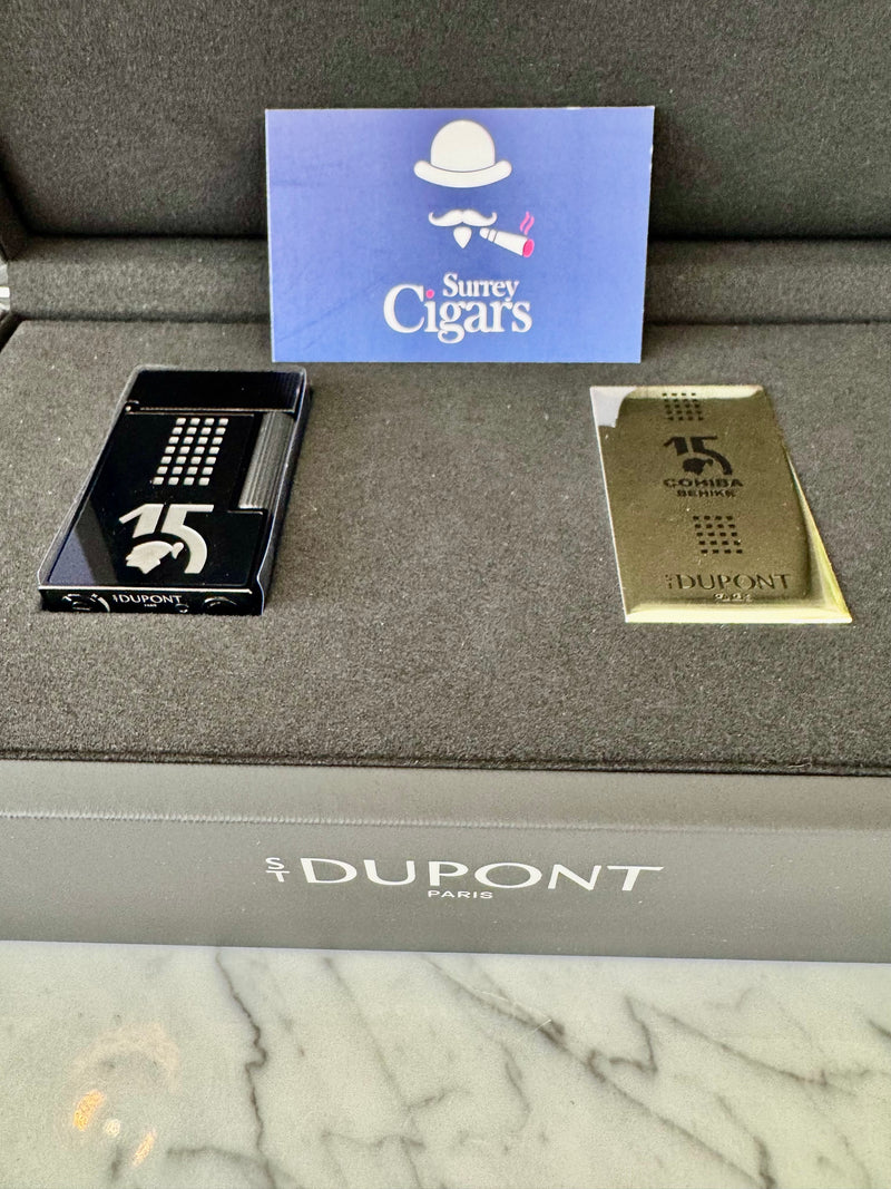ST Dupont Ligne Cohiba Behike 2 Double flame,   Lacquered lighter Cohiba Behike black C16003CL