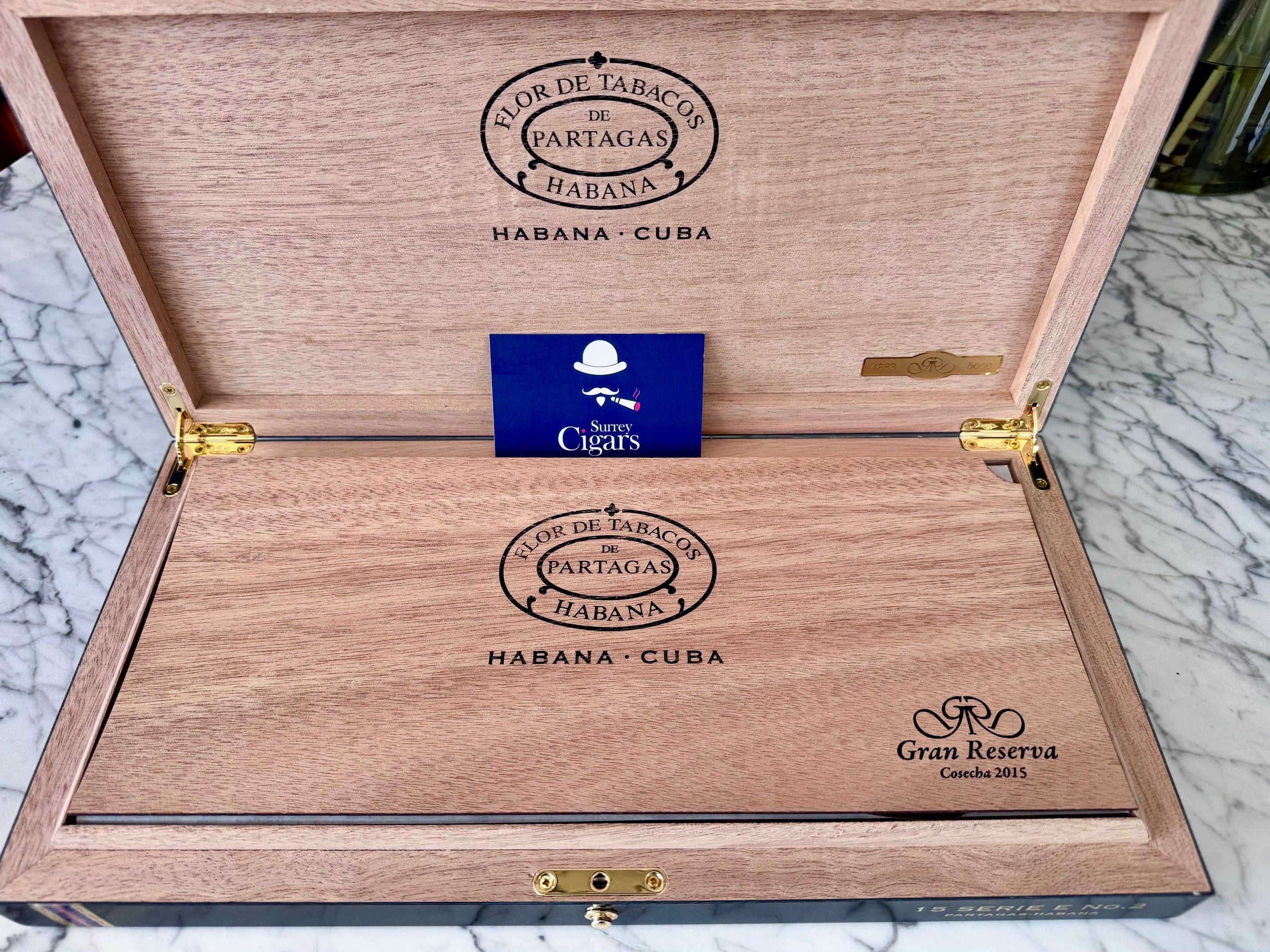 Partagas Serie E No.2 Gran Reserva Cosecha 2015 Cigar – Box of 15 (No. 4883 / 5000)  IN STOCK