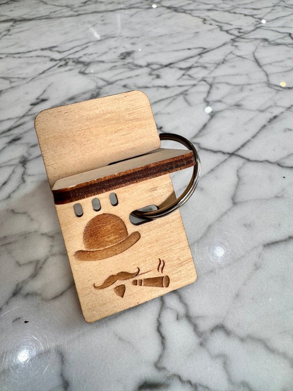 Wooden Cigar Stand Key Ring