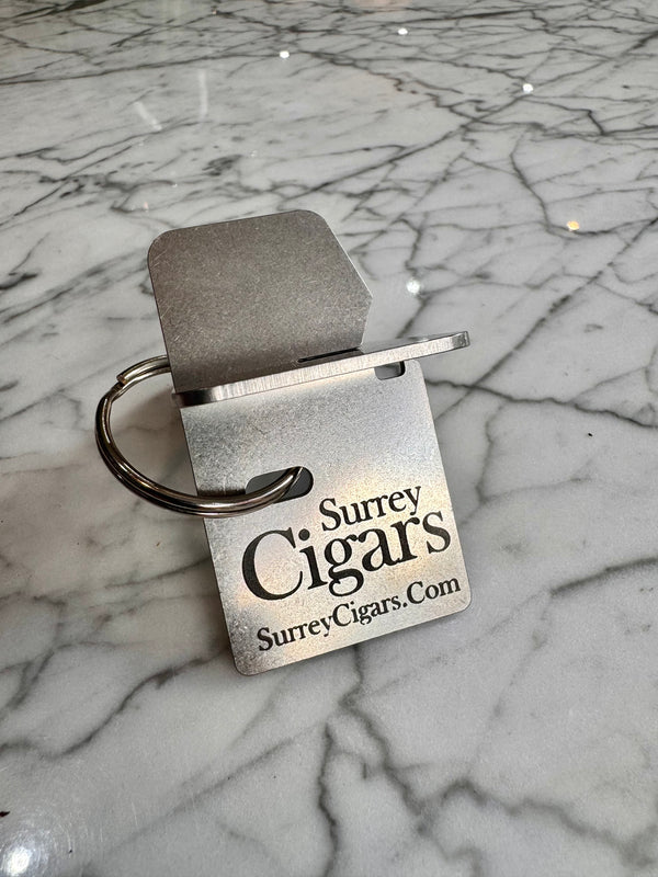 Stainless Steel Cigar Stand Key Ring with Bottle Opener