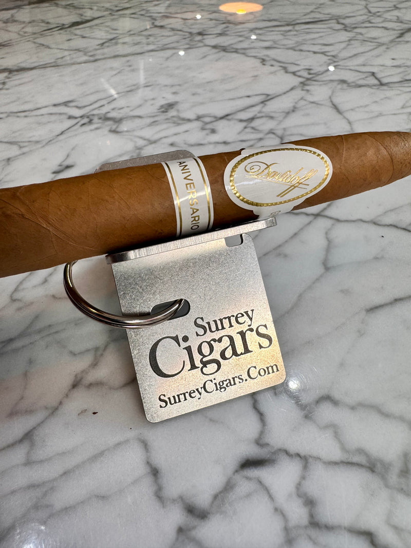 Stainless Steel Cigar Stand Key Ring with Bottle Opener