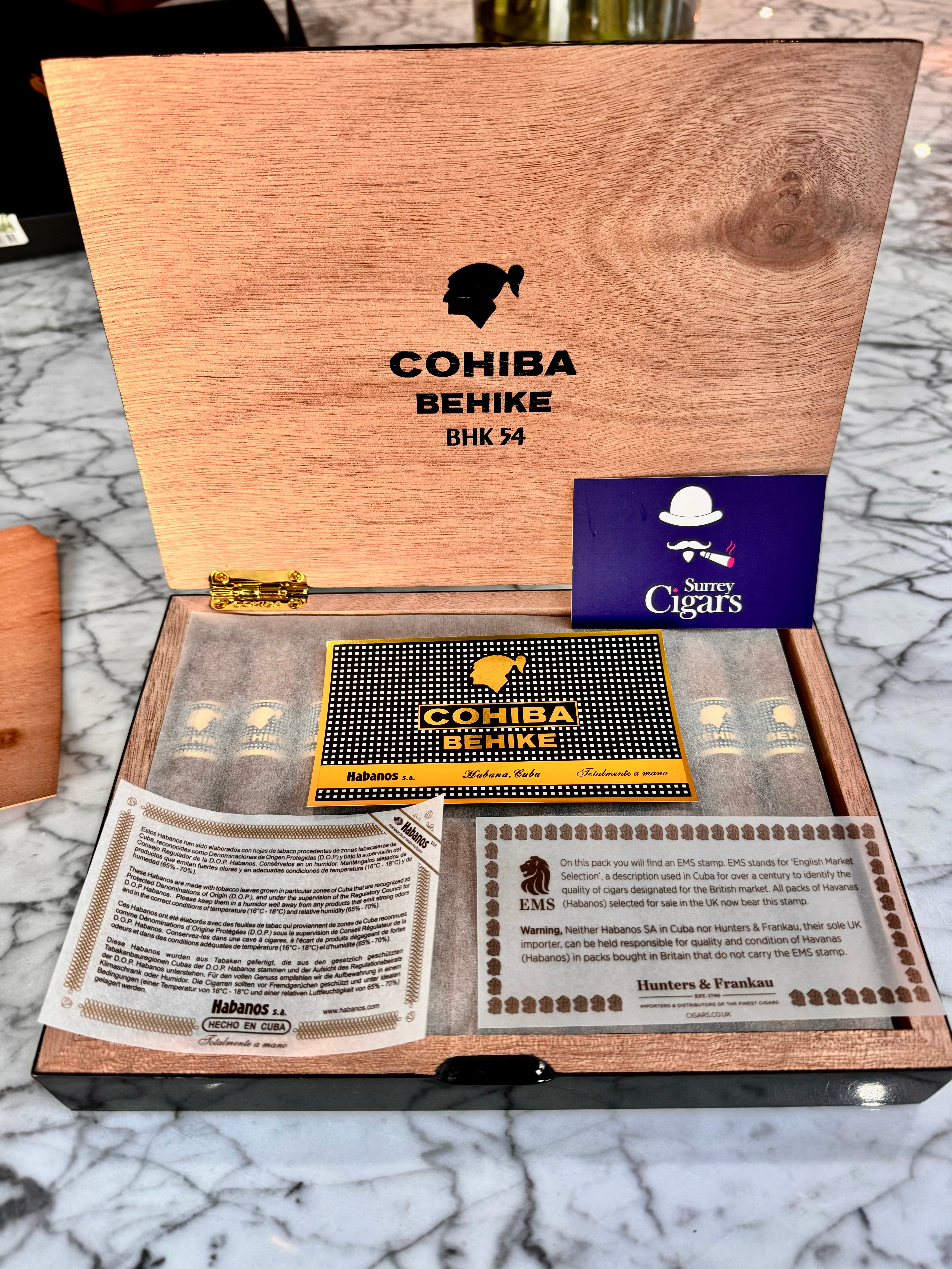 Cohiba Behike BHK 54 Box of 10 Limited Production EMS NOW IN STOCK