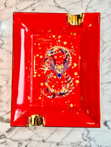 S.T. Dupont - 2024 The Year Of The Dragon Lucky 8 - Limited Edition Burgundy & Gold Cigar Ashtray