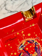 S.T. Dupont - 2024 The Year Of The Dragon Lucky 8 - Limited Edition Burgundy & Gold Cigar Ashtray