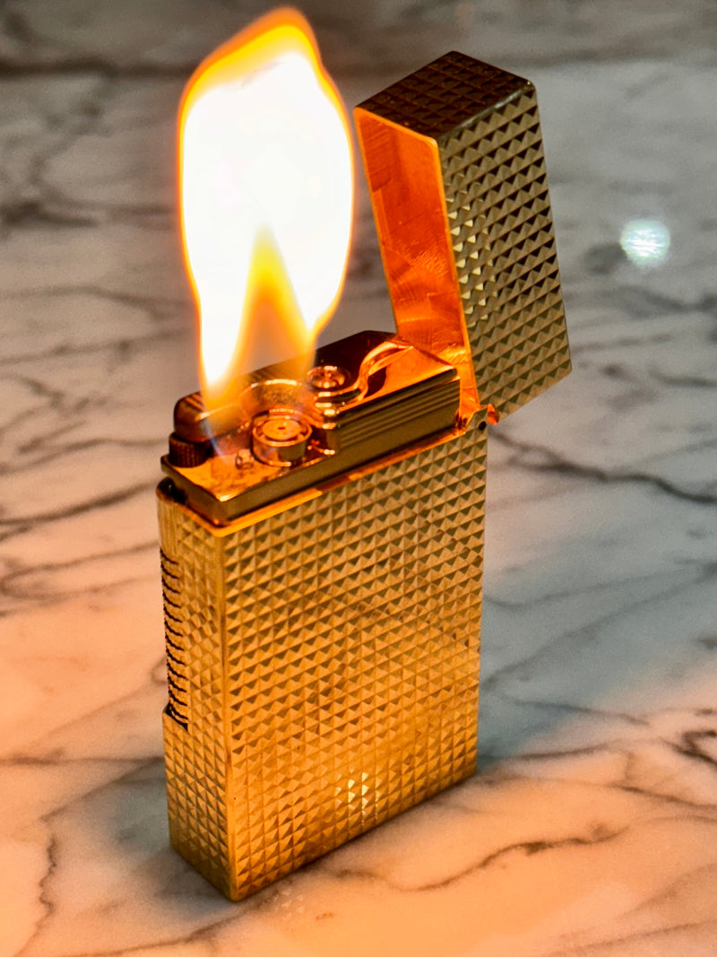 S.T. Dupont Le Grand Yellow Gold Diamond Head Lighter