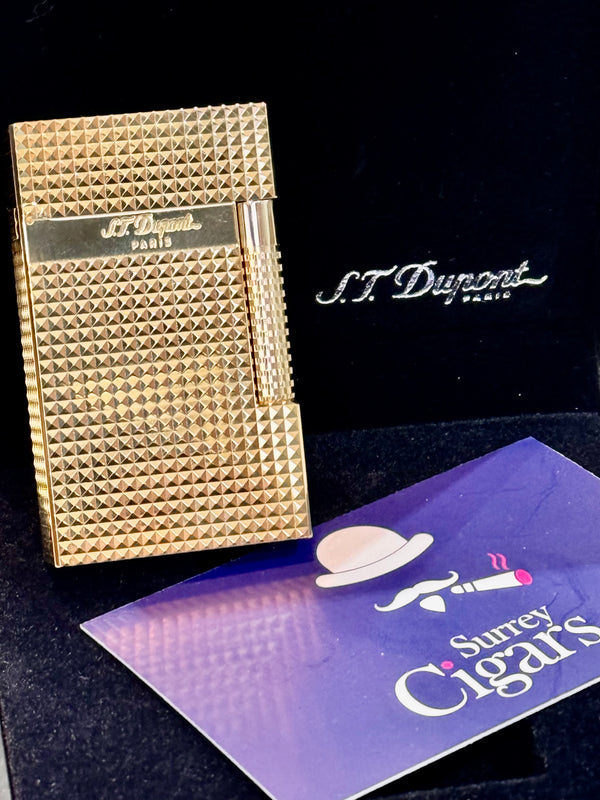 S.T. Dupont Le Grand Yellow Gold Diamond Head Lighter