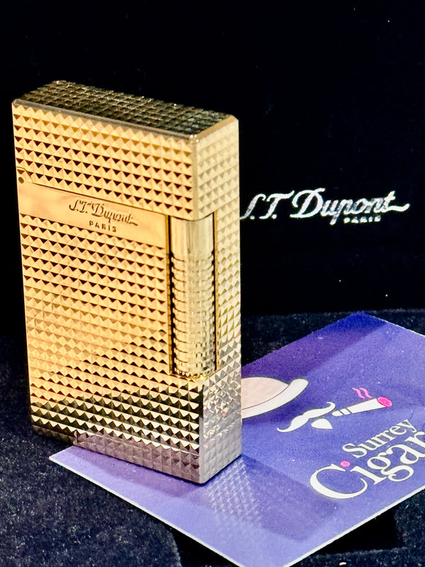 S.T. Dupont Le Grand Yellow Gold Diamond Head Lighter