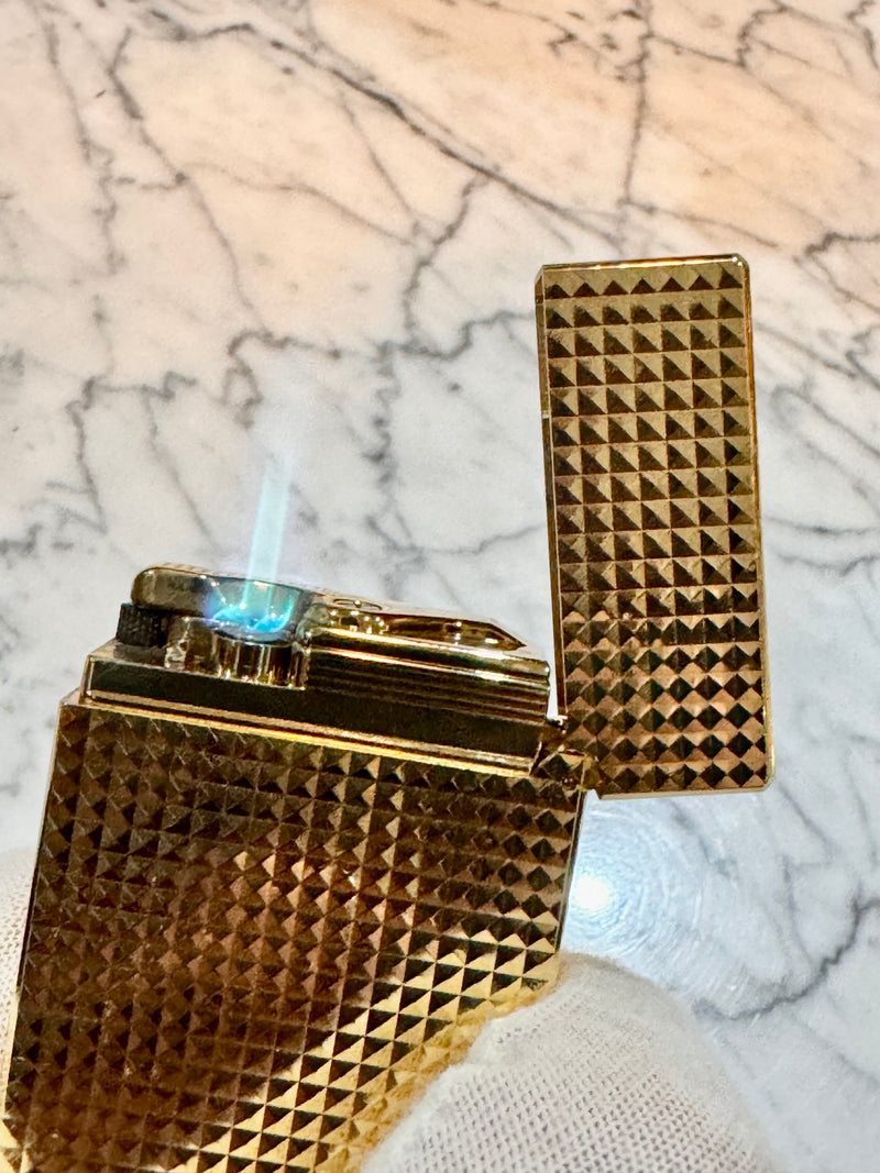 S.T. Dupont Le Grand Yellow Gold Diamond Head Lighter