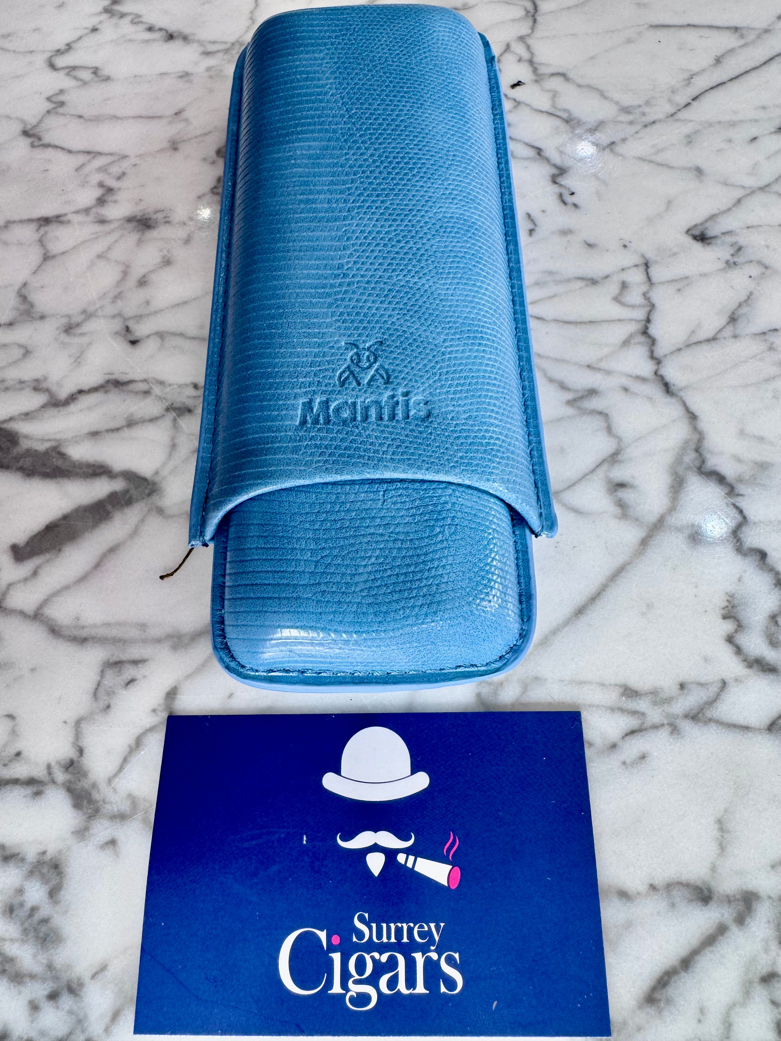 NeoCase Strata Case by Mantis® – Lizard-Skin Texture, 2 Cigar Case. Cacao, Forest, Navy, and Truffle, Pebble, Noir, Riviera