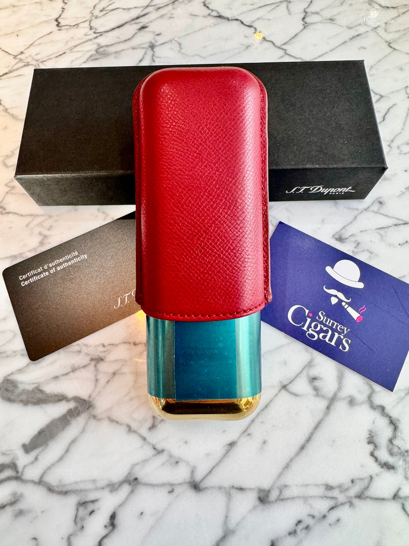 S.T. Dupont - 2024 The Year Of The Dragon Lucky 8 - Limited Edition Cigar Case (Gold/Red)