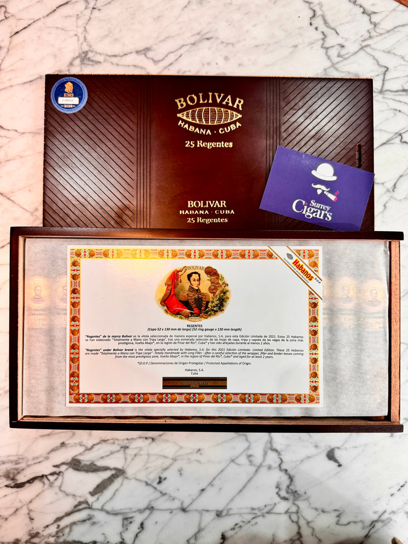 Bolivar Regentes 2021 Habanos Limited Edition.