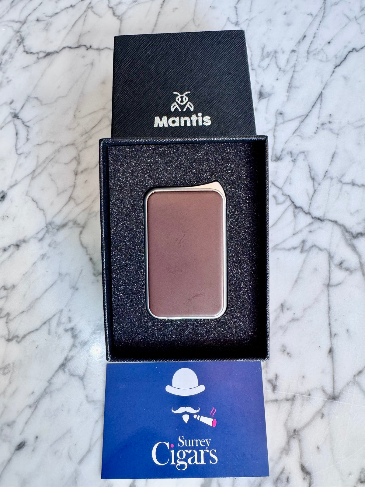 Mantis Vectra Angled Jet Flame Lighter with Punch Cutter